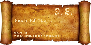 Deuch Róbert névjegykártya